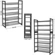 Scarpiera, Songmics, 5 ripiani, metallo, nero, 74x30,7x104 cm