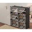 Mobiletto portascarpe modulare, Mufart, plastica, 6 scomparti, 12 ripiani, 85x31x96 cm