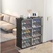 Mobiletto portascarpe modulare, Mufart, plastica, 6 scomparti, 12 ripiani, 85x31x96 cm