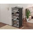 Mobiletto portascarpe modulare, Mufart, plastica, 3 scomparti, 6 ripiani, 44x31x96 cm