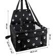 Autositz für Hund/Katze, Mufart, Textil, mit Tasche und Gurt, schwarz, 40x37x44 cm