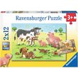 Ravensburger Puzzle - Tierfamilien, 2x12 Teile