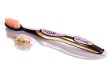 Uno spazzolino Gold placcato oro 24K, 3 ricariche, Rosa, made in Italy, Edizione Limitata