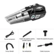  Autostaubsauger mit Kompressor, nass und trocken, multifunktional, 4 in 1, LED-Taschenlampe, 120 W, 12 V, Kabel 4 m