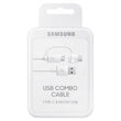 Originele Kabel USB naar Type-c & MicroUSB Samsung Combo Wit