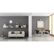 Reloj de pared analógico, blanco con plata, números grandes, TFA 60.3017