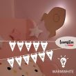 Lampada da parete, con LED, luce regolabile e stop temporizzato, forma a razzo, Lumilu Silhouette Rocket, Reer 52157