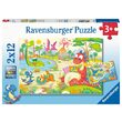 Puzzle 2x12 piese Ravensburger - Prietenii Mei Dinozaurii