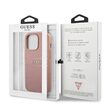 Custodia Guess per iPhone 13 Pro in pelle PU Saffiano rosa