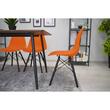Sedia in stile scandinavo, Artool, Osaka, PP, legno, arancione e nero, 46x54x81 cm