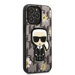 Custodia per iPhone 13 Pro Karl Lagerfeld Ikonik Fiore Grigio