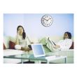 Reloj de pared analógico, blanco con plata, números grandes, TFA 60.3017