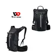 Zaino da bicicletta pieghevole, ultraleggero, impermeabile, tasca per sistema di idratazione, 10 litri, West Biking, nero con grigio
