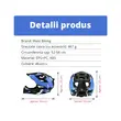 Casco de protección infantil, integral, bicicleta, scooter, monopatín, patines, sistema de ajuste, talla S (52-56 cm), EPS+PC, West Biking, azul