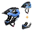 Casco de protección infantil, integral, bicicleta, scooter, monopatín, patines, sistema de ajuste, talla S (52-56 cm), EPS+PC, West Biking, azul