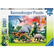 Puzzle Ravensburger - Parmi les dinosaures, 100 pièces