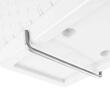Fioriera decorativa, Prosperplast, simil rattan, supporto, bianco, 49,2x17,2x17,4 cm
