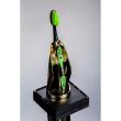 Uno spazzolino Gold placcato oro 24K, 3 ricariche, Verde, made in Italy, Edizione Limitata