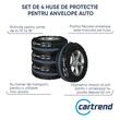 Set copri copertoni, Unitec, diametro massimo totale della ruota (cerchio + pneumatico) 62 cm, 4 pz