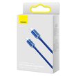 Cavo Baseus da tipo C a tipo C Crystal Shine, 100 W, 2 m, blu