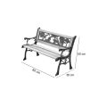Panca da giardino, per bambini, legno, struttura in metallo, 82x39x50 cm, Jumanji