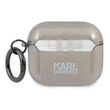 Husa Airpods 3 Karl Lagerfeld Glitter Karl's Head Negru