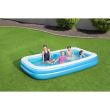 Aufblasbarer Pool für Kinder, rechteckig, blau, 305 x 183 x 46 cm, Bestway Family