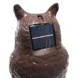 Decorazione/spaventapasseri, solare, gufo con occhi luminosi 41 cm