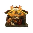 Decorazione natalizia, Betlemme, poliresina, LED, 3xAA, 36x15x29 cm
