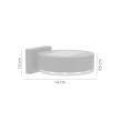 Solar-Wand-/Zaunlampe, LED, 2er-Set, 14x12x5,5 cm