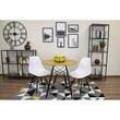 Tavolo in stile scandinavo, Artool, rotondo, MDF e legno, naturale, 80x75 cm
