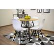 Tavolo in stile scandinavo, Artool, rotondo, MDF e legno, naturale, 80x75 cm