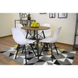 Tisch im skandinavischen Stil, Artool, rund, MDF und Holz, rustikal braun, 80x75 cm