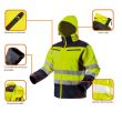 Veste de travail, réfléchissante, jaune, imperméable, modèle Visibility, taille L/52, NEO