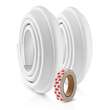 Set 2 benzi de protectie universala din spuma poliuretan pentru muchii si colturi, rezistente la muscaturi, albe, 2 x 1 m, Reer 82040