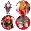 Decorazione Babbo Natale con gli sci, 45 cm