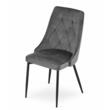 Sedia in stile scandinavo, Artool, Imola, velluto, metallo, grigio, 48,5x61x93,5 cm