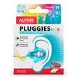 Tappi auricolari riutilizzabili per bambini da 3 a 12 anni, trasparenti, protezione dal rumore SNR 25, impediscono all&#39;acqua di entrare nell&#39;orecchio, ALPINE Pluggies Kids ALP23541