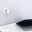 Cargador Choetech Red Carga Rápida Dual USB-A/USB-C PD 65W EU, Blanco