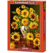 Puzzel Castorland - Zonnebloemen in een pauwenvaas, 1000 stukjes