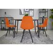 Sedia in stile scandinavo, Artool, Osaka, PP, legno, arancione e nero, 46x54x81 cm