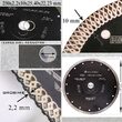Disco diamantato turbo sottile, piastre in ceramica, taglio a secco e a umido, 250 mm/25,4 mm, Esclusiva Richmann