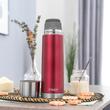 ColourCup Vakuum-Edelstahl-Thermosflasche, 450 ml, rot, Reer 90524