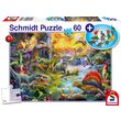 Puzzle Schmidt - Dinosaurios, 60 piezas, incluye figuritas