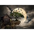 Puzzle 1000 piese Enjoy - A Log Cabin on a Cliff