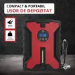 Multifunktionaler digitaler Autokompressor 12V, 120W, 35L/min, Netzkabel 3 m, LED-Licht, automatische Abschaltung, schwarz-rot