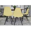 Sedia in stile scandinavo, Artool, Osaka, PP, legno, crema e nero, 46x54x81 cm