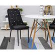 Sedia in stile scandinavo, Artool, Amore, velluto, metallo, nero, 48x56x93 cm