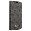 Case Book iPhone 14 Pro Guess 4G metalen camera-omtrek, zwart