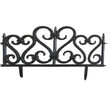 Recinzione da giardino decorativa, plastica nera, set da 4, 59,5x37 cm